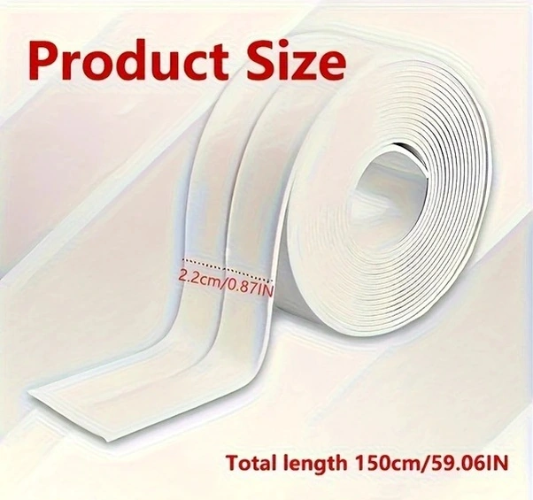 Trendooze Sunshine022 2 Rulo 39.37in Tuvalet Dolgu Şeridi - Kendinden Yapışkanlı Su Yalıtım Bandı Mutfak