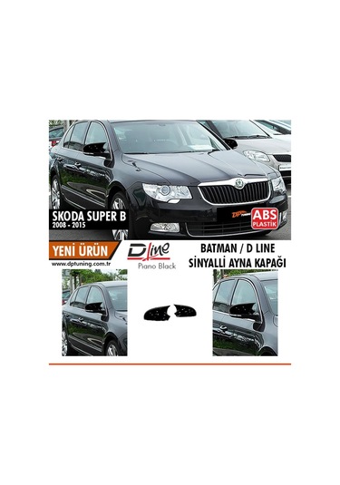 Skoda Superb B6 Batman Yarasa Ayna Kapağı Piano Black / 2008 - 2015