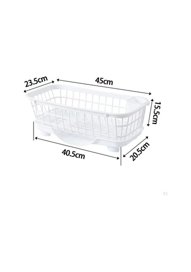 Pazly Moda Mavi Sepet Kase Kurutmalık, Bulaşıklık Rafı, Lavabo Üstü Tabaklık Mavi