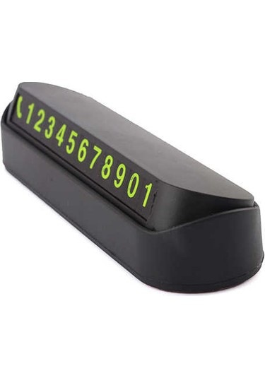 B34r Metal Kasa Araç İçi Park Telefon Numaratörü Çevirmeli Oto Cam Fosforlu Parkmatik Kart -