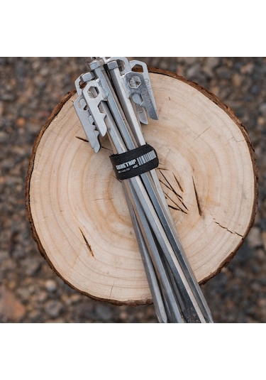 Shinetrip 2 Adet Çok Fonksiyonlu Taşınabilir Kamp Dokuma Kemer 180mm Siyah