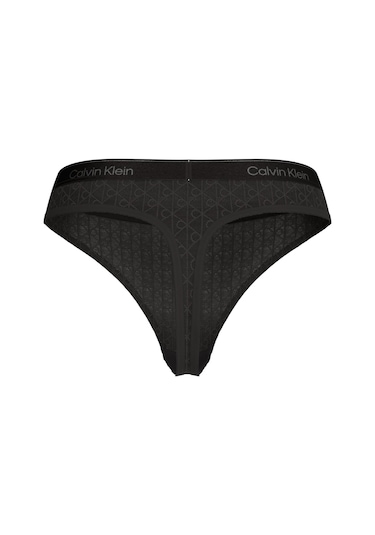Calvin Klein Kadın Siyah Logo Detaylı Tanga-14825