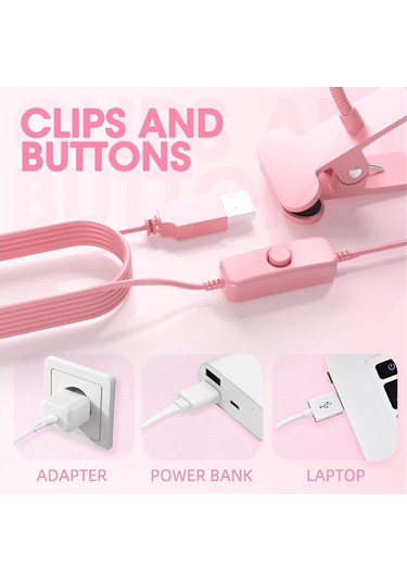 Xurunkeji 3w Led Tırnak Lambası Uv Jel Cila Kürleme Lambası Esnek Kaz Boynu Usb İle Çalışan Pembe Taşınabilir Jel Cila Kürleme Lambası