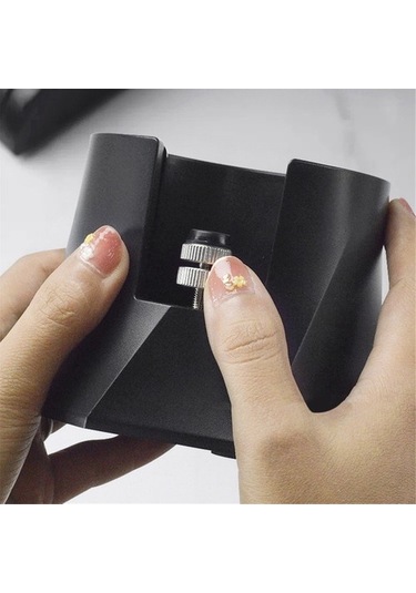 Metabagua Spiral Siyah Tamp Tabanı, Espresso Makinesi Sapı Saklama Tabanı, Yükseklik Ayarlanabilir, Kaymaz Taban 3xrdco Beyaz