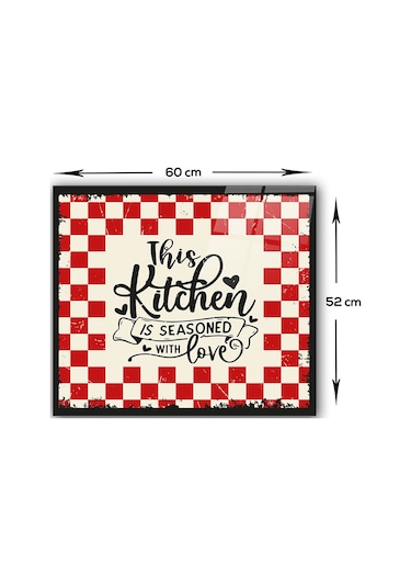 Decorita Cam Ocak Arkası Koruyucu | Kitchen Love | 52cm x 60cm