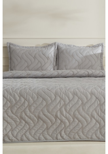Karaca Home Vega Çift Kişilik Yatak Örtüsü Seti Gri