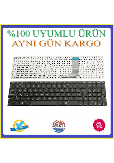 Asus Uyumlu X556U Klavye Tuş Takımı Siyah Tr