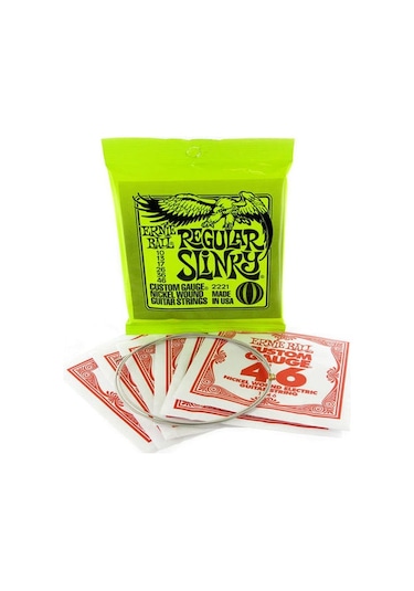Ernie Ball P02221 Regular Slinky Nickel 10-46 Elektro Gitar Teli