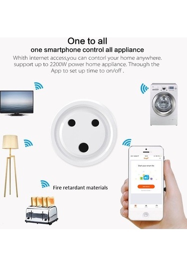 Pazly 10a Wi-fi Akıllı Soket, Güney Afrika/hindistan Fiş Uzaktan Kumanda, Zamanlayıcı Anahtar, Alexa İle Uyumlu, Kullanımı Kolay