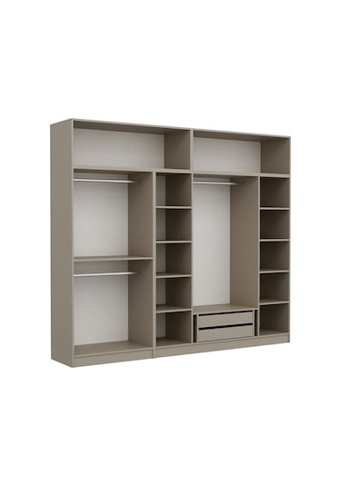 Kale 6 Kapaklı 2 İç Çekmeceli Dolap Ve Yüklük Kumtaşı Mebran İlkbahar 235cm Bej