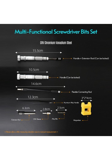 52-in-1 Çok Fonksiyonlu Taşınabilir Hassas Tornavida Seti