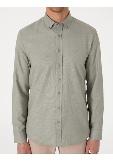 Pierre Cardin Erkek Haki Gömlek Desenli 50306996-vr027 Haki