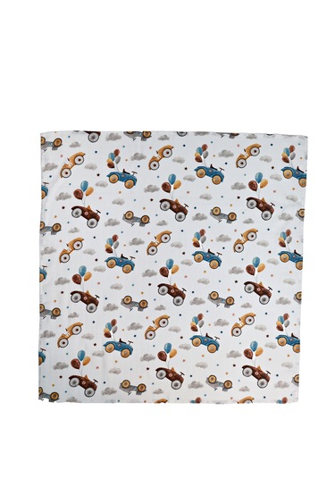 Minicik Uçan Arabalar Müslin Örtü Tekli 115x115