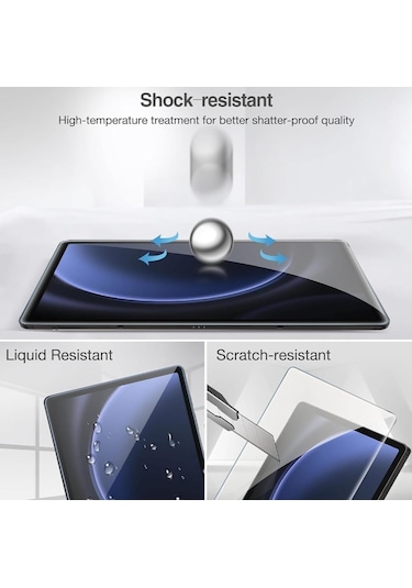 Samsung Galaxy Uyumlu Tab S9 Plus/s8 Plus/s7 Plus/s7 Fe Temperli Cam
