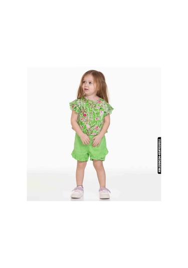 Xo Kids Kız Fırfırlı Şort 9 Ay - 2 Yaş 54716 Ksrt02012 Yeşil