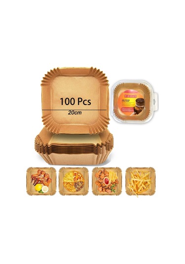 Lemestar Hava Fritözü İçin 100'lük Yapışmaz Pişirme Kağıdı - Fırın Ve Izgara Uyumlu Ahşap