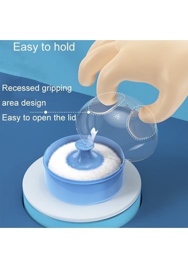 Sones Kuaför Salonu Temizliği Kuru Toz Mendil Bebek Talk Pudrası Puff Kutusu Pembe