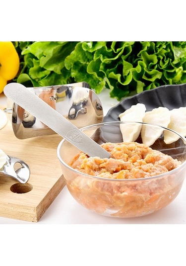 Ulzyvf 3'lü Paslanmaz Çelik Hamur Presi Seti - Mantı, Börek, Ravioli Yapımı İçin Pratik Mutfak Aleti Gümüş