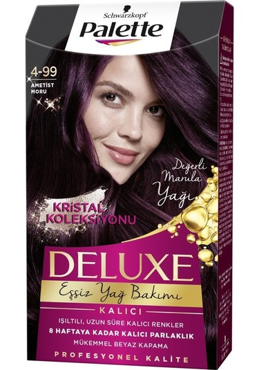 Palette Deluxe 4 - 99 Patlıcan Moru X 2 Adet Saç Boyası