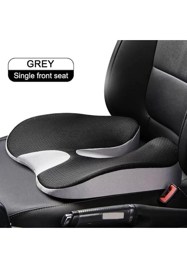 Novahub Gri Seametal Araba Koltuğu Yükseklik Ayar Minderi Ana Sürücü Artan Kalın Kapak Bellek Köpük Güçlendirici Koruyucu Ped Mat Single Front Seat