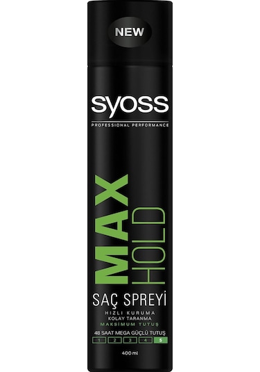 Syoss Max Hold Mega Güçlü Tutuş Saç Spreyi 400 ML