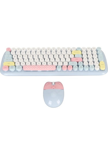 Geezer Zero Kablosuz Q Klavye Mouse Seti Mavi Smk-648