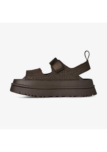 Ugg Goldenglow Embossed Kadın Gri Sandalet 1175311 Haki