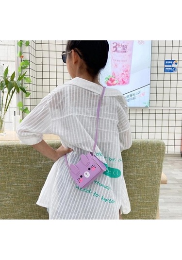 Dancemonkey Tavşan Sevimli Para Omuz Mini Küçük Küçük Kız Karikatür Cüzdanı Crossbody Çocuklar Çocuk Çantası Çanta Çanta Bozuk Beyaz Bebek Aksesuarları Uo Beyaz