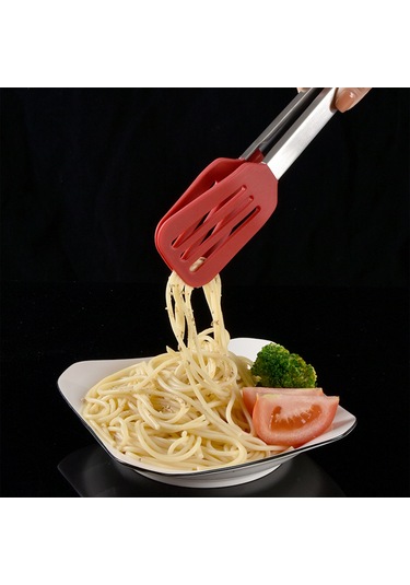 Mufunye Siyah Silikon Ve Paslanmaz Çelik Mutfak Makası, Ayaklı, 27 Cm 10.63 İnç , Barbekü Ve Yemek Hazırlama Aracı Çok Renkli