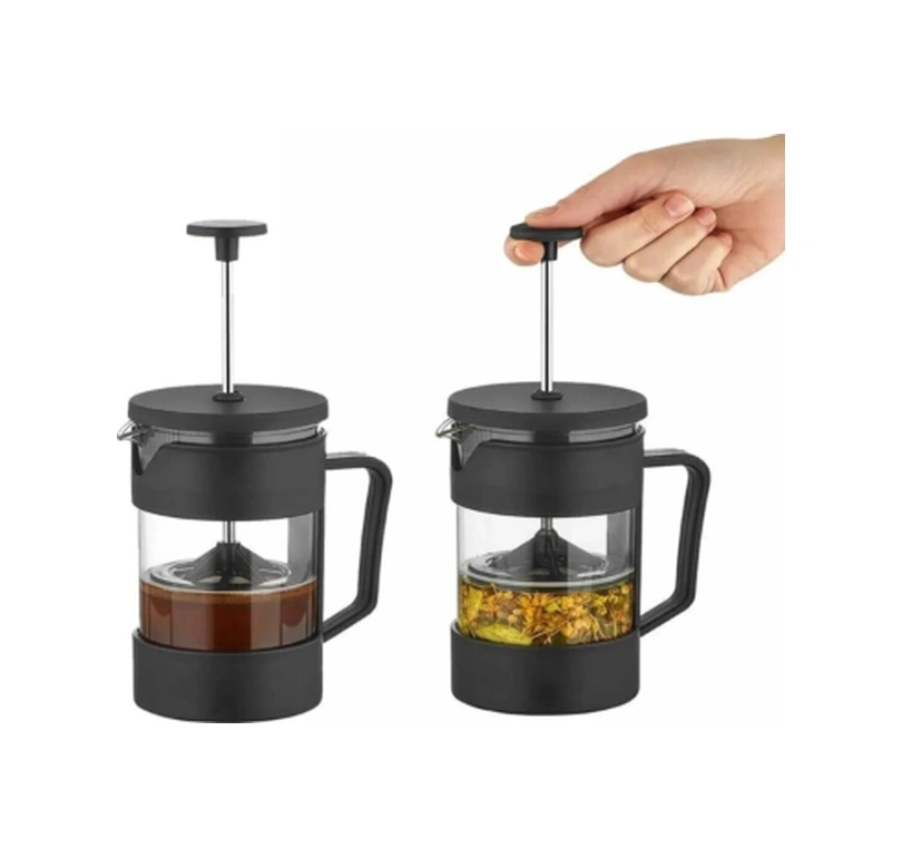 River World 420 Ml'lik French Press Cam Siyah Renkli