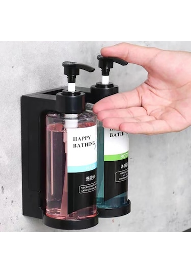 3pcs-amber-duş Şampuan Dispenseri Seti 3x300ml Duvara Monte Pompa Şampuan Kremi Vücut Konteyner Dispenseri Tutucu İle