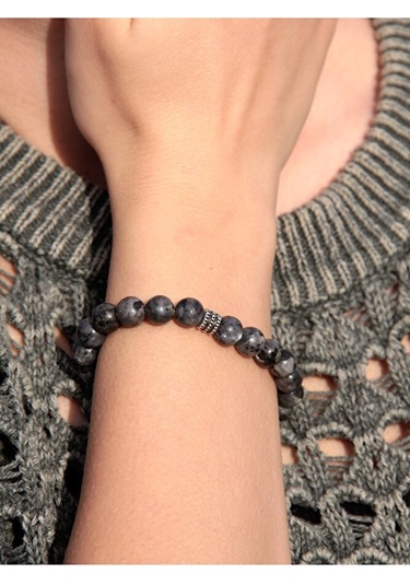 Doğal Taş Labradorit Doğal Taşlı Bileklik Çok Renkli