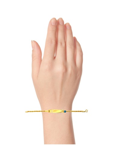 Cigold Taşlı Çocuk Bileklik 14 Ayar Altın 1.85 Gr Oa-c11203029268 Renkli Çok Renkli