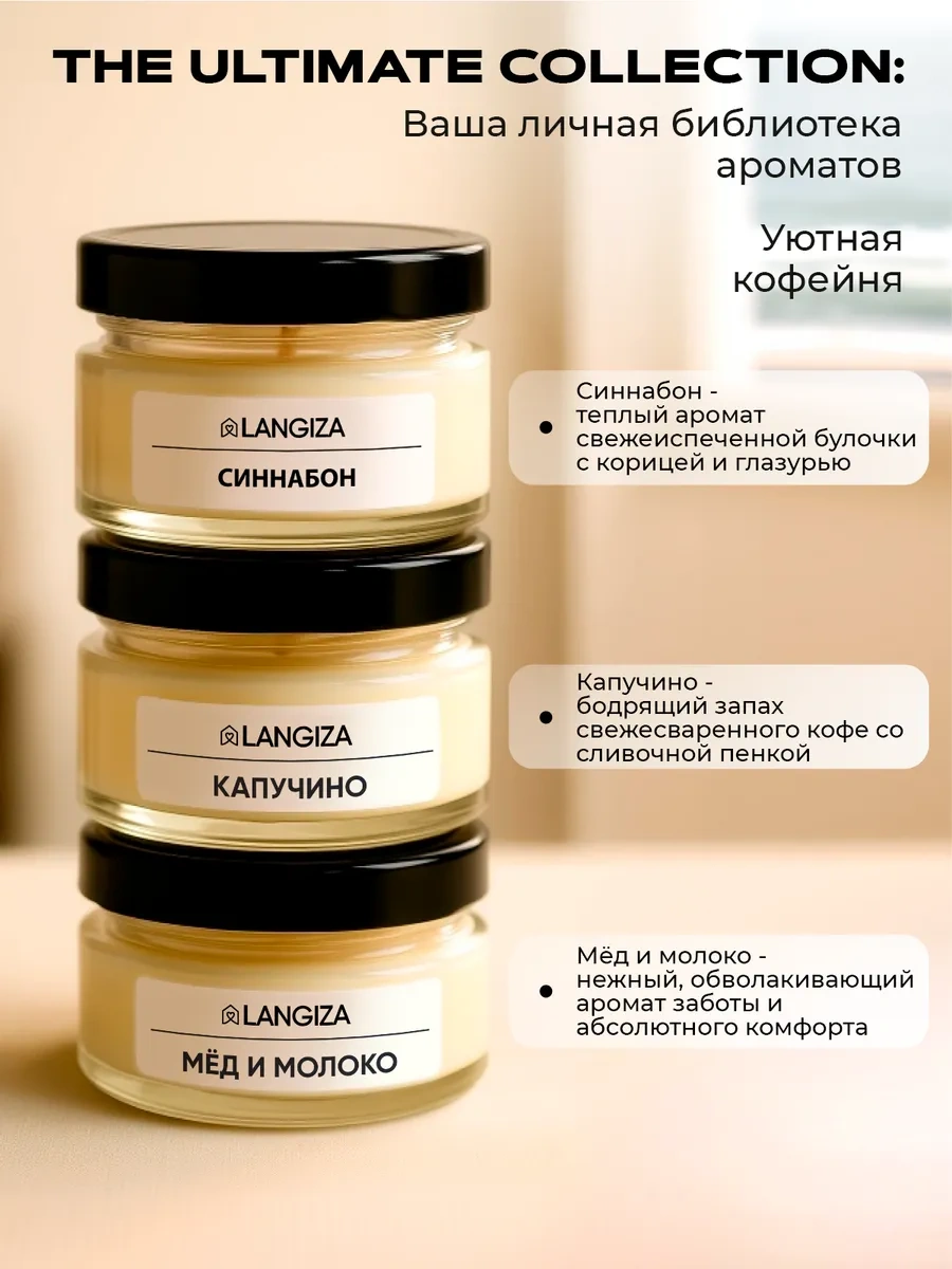 Langiza 9 Parçalı Seyahat Hediye Seti Hoş Kokulu Mumlar 282182011 Beyaz