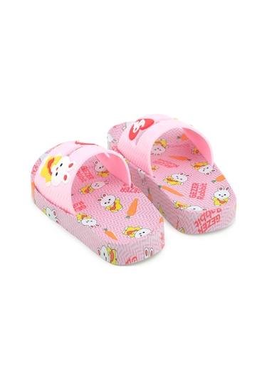 Gezer Rabbit Kız Çocuk Yazlık Airblow Islak Zemine Uygun Rahat Taban Ev Banyo Havuz Plaj Günlük Terl PEMBE