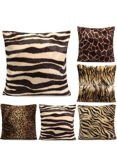 Homyl Leopar Kaplan Zebra Baskı Yastık Kılıfı Kanepe Araba Örtüsü Tarz 02