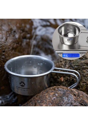 Suofeng 304 Çelik Isıtılabilir Ölçülü Bardak, Outdoor Kamp Malzemesi, Hafif Taşınabilir, Siyah, 60ml Bks-050 Siyah