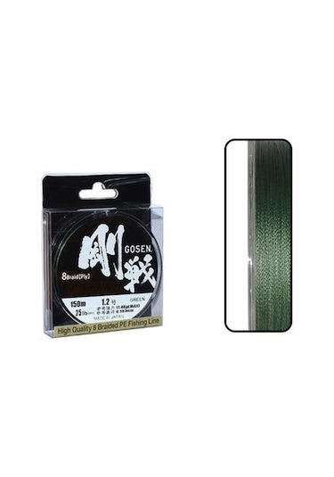 Gosen W8 Casting Pe 8 Örgü Spin İp Misina 150mt Yeşil Pe 1.5- 0.216 Mm