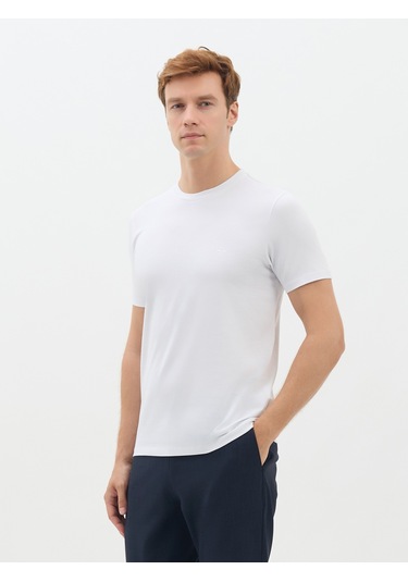 Karaca Erkek Modern Fıt Tişört-beyaz 11.25s.06.623 Beyaz