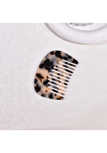 Snapbuy Kadınlar İçin Seyahat Tarak - Çok Renkli Asetik Asit Fransız Portatif Mini Tarak 1 Parça Şampanya Size Fits All