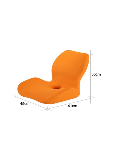 Suntek Bel Destek Yastığı Ergonomik Sandalye Sırt Yurt Oturma Turuncu Artış Turuncu