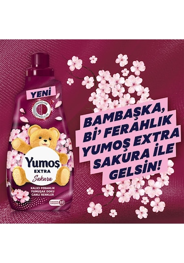 Yumoş Extra Konsantre Yumuşatıcı Sakura 4 x 1440 ML