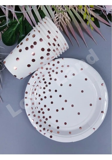 Love Land Tek Kullanımlık Tabak Çanağı 12 Kişilik: 18 Cm Tabaklar, 250 Ml Bardaklar 168209224 Diğer