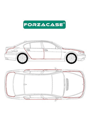 Forzacase 5 Metrelik Araba Kapı Kenar Koruma Şeridi Rulosu Fc784