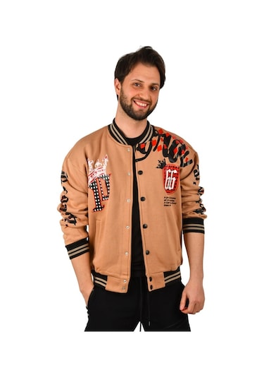 Deepsea Erkek Kahve Çıtçıtlı Kolej Mont 2304764 Kahverengi