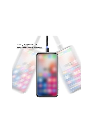 Wondernest Veri Usb 3'lü Şarj Manyetik Kablosu Hızlı 2m Arada M Lichen