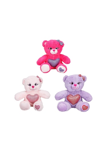 Renkli Sevimli Peluş Ayıcık 26 cm.  1 Adet Fiyatıdır