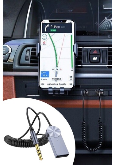 Buffer Araba İçin Bluetooth Aux Alıcısı Wireless Araç Kiti Çok Renkli