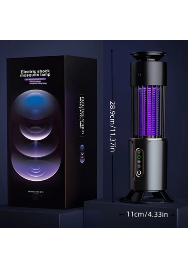 Motion003 Gri Şarj Edilebilir 2si 1 Arada Böcek Kovucu Ve Gece Lambası Ev Ofis İçin