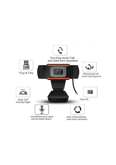 Mikrofonlu Usb 2.0 Hd 1080p Web Kamerası, Video Akışı İçin Masaüstü Dizüstü Bilgisayar Web Kamerası